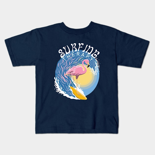 Surfing Therapy Kids T-Shirt by TMBTM